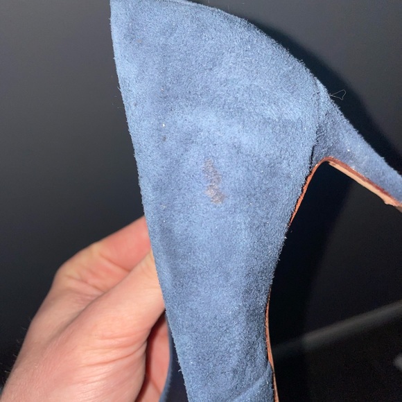 Tory Burch Ivy Blue Suede Pumps Womens Size 6 - Picture 2 of 6